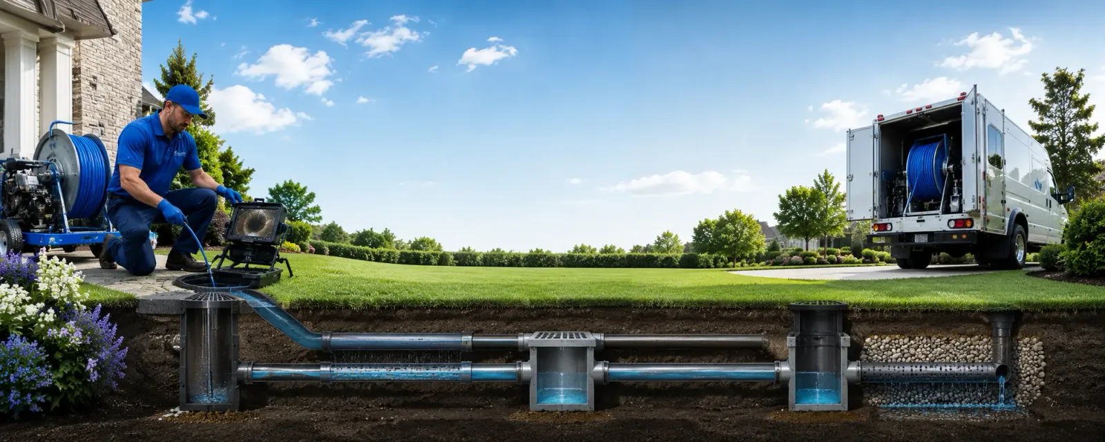 Outdoor drain cleaning information for Onslow, IA